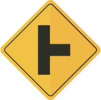 intersection ahead road sign vector