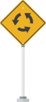 roundabout road sign vector