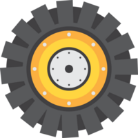 neumático del tractor vector