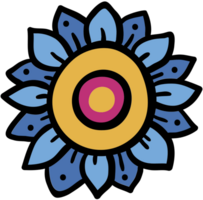 Flower abstract hand drawn vector