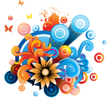 Graffiti flower vector