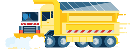 snow plow truck vector