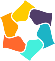 Geometric colorful abstract shape vector