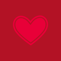 Heart simple icon vector