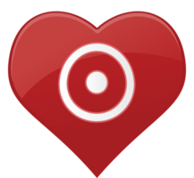 Heart icon target vector