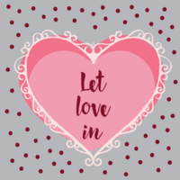 Heart valentine's card vector