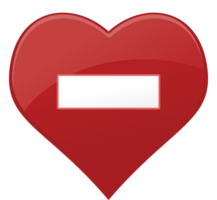 icono de corazón sin entrada vector