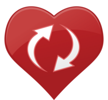 flecha de icono de corazón vector