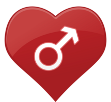 Heart icon man  vector