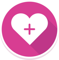 Heart icon plus vector