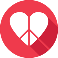 Heart peace vector