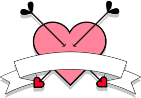 Heart banner vector