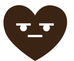 corazón emoji sin expresión vector