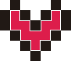 Heart pixelate vector