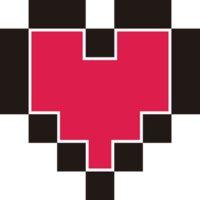 Heart pixelate vector