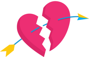 Cute heart with arrow vector