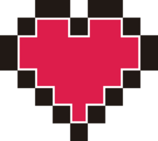 Heart pixelate vector