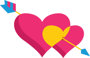 Cute heart with arrow vector