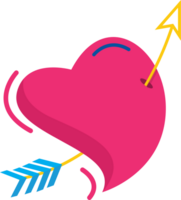 Cute heart with arrow vector