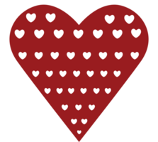 Heart with pattern vector