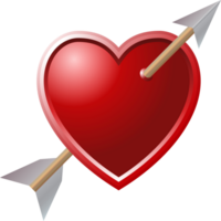 Heart with arrow vector