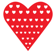 Heart with pattern vector