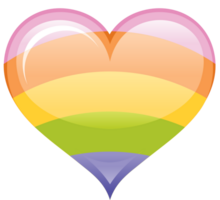 corazón retro del arco iris vector