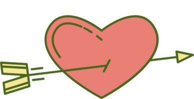 Cure heart with arrow vector