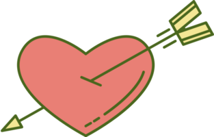 Cure heart with arrow vector