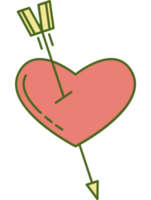 Cure heart with arrow vector