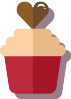 Heart cupcake vector