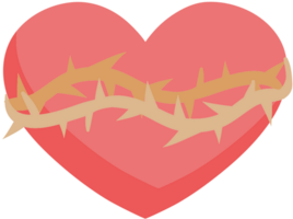 Heart with thorn vector