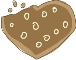 galleta del corazón vector