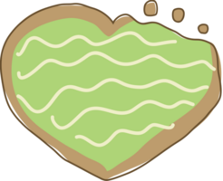 Heart cookie vector