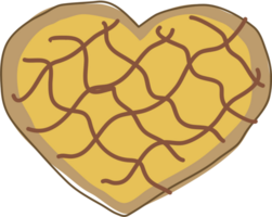 Heart cookie vector
