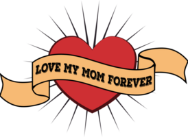 Heart love my mom forever vector