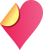 Heart paper flip vector