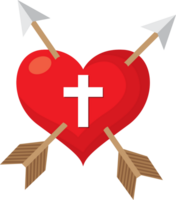 Sacred heart arrow vector