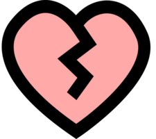 Heart icon broken vector