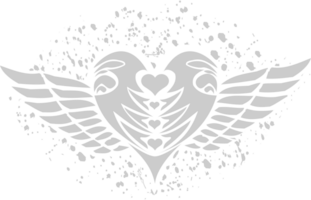 Grunge heart vector