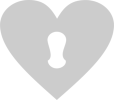 llave del agujero del corazón vector