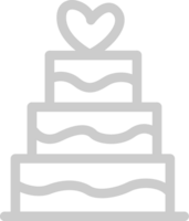 Heart outline cake vector