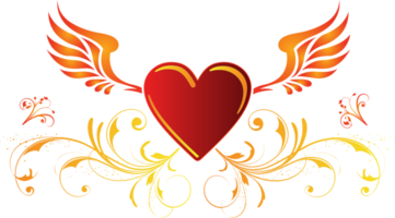 Heart wing vector