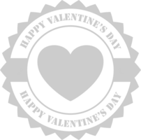 Heart valentine's day badge vector