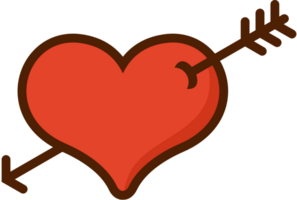 Heart wedding arrow vector