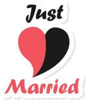 Heart just married vector