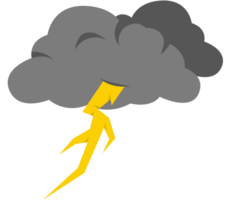 Lightning cloud vector