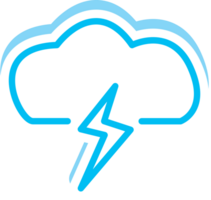 Lightning and cloud vector