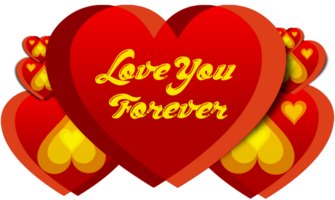 Love heart typography vector