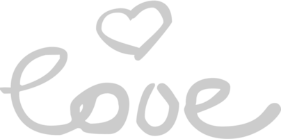 amor doodle tipografía vector